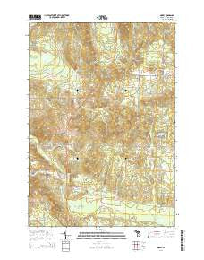 Morey Michigan Historical topographic map, 1:24000 scale, 7.5 X 7.5 Minute, Year 2014