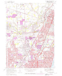 Mt Clemens West Michigan Historical topographic map, 1:24000 scale, 7.5 X 7.5 Minute, Year 1968
