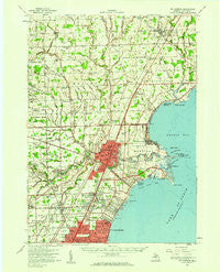 Mt Clemens Michigan Historical topographic map, 1:62500 scale, 15 X 15 Minute, Year 1952