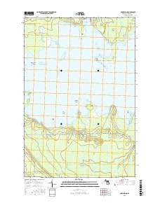 Munuscong Michigan Current topographic map, 1:24000 scale, 7.5 X 7.5 Minute, Year 2017