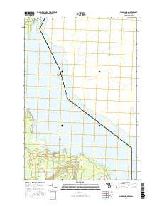 Munuscong NE Michigan Current topographic map, 1:24000 scale, 7.5 X 7.5 Minute, Year 2017