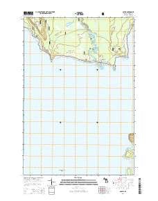 Nahma Michigan Historical topographic map, 1:24000 scale, 7.5 X 7.5 Minute, Year 2014