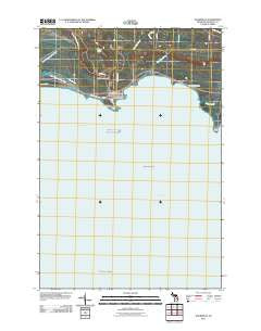 Naubinway Michigan Historical topographic map, 1:24000 scale, 7.5 X 7.5 Minute, Year 2011