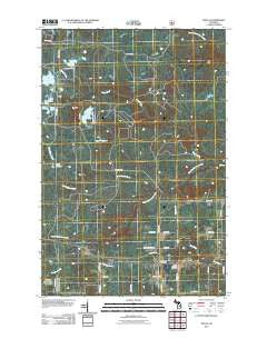 Nisula Michigan Historical topographic map, 1:24000 scale, 7.5 X 7.5 Minute, Year 2011