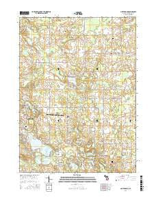 North Adams Michigan Current topographic map, 1:24000 scale, 7.5 X 7.5 Minute, Year 2016
