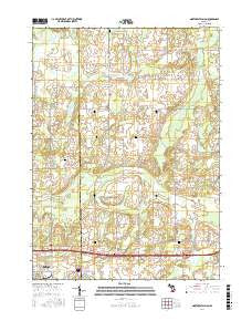 Northeast Albion Michigan Current topographic map, 1:24000 scale, 7.5 X 7.5 Minute, Year 2017