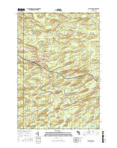Northland Michigan Current topographic map, 1:24000 scale, 7.5 X 7.5 Minute, Year 2017