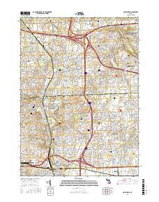 Northville Michigan Current topographic map, 1:24000 scale, 7.5 X 7.5 Minute, Year 2017