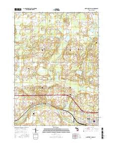 Northwest Albion Michigan Current topographic map, 1:24000 scale, 7.5 X 7.5 Minute, Year 2017