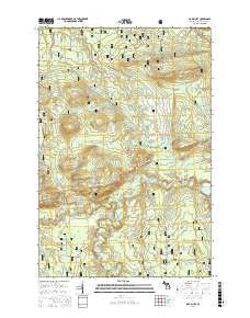 Oak Bluff Michigan Current topographic map, 1:24000 scale, 7.5 X 7.5 Minute, Year 2017