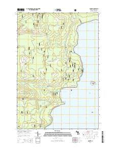 Ogontz Michigan Historical topographic map, 1:24000 scale, 7.5 X 7.5 Minute, Year 2014