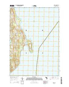 Omena Michigan Historical topographic map, 1:24000 scale, 7.5 X 7.5 Minute, Year 2014