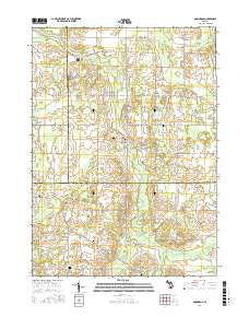Onondaga Michigan Current topographic map, 1:24000 scale, 7.5 X 7.5 Minute, Year 2017
