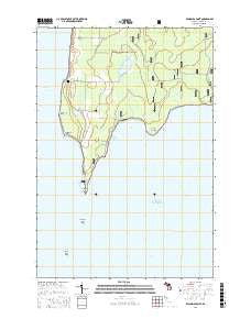 Peninsula Point Michigan Current topographic map, 1:24000 scale, 7.5 X 7.5 Minute, Year 2016