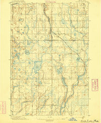 Perch Lake Michigan Historical topographic map, 1:62500 scale, 15 X 15 Minute, Year 1895