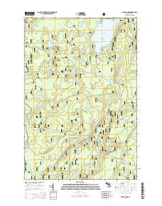 Perch Lake Michigan Historical topographic map, 1:24000 scale, 7.5 X 7.5 Minute, Year 2014