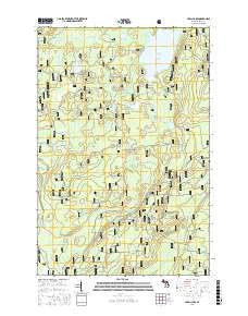 Perch Lake Michigan Current topographic map, 1:24000 scale, 7.5 X 7.5 Minute, Year 2017