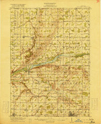 Perrinton Michigan Historical topographic map, 1:62500 scale, 15 X 15 Minute, Year 1918