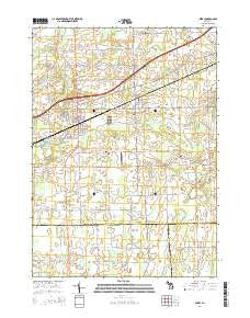 Perry Michigan Historical topographic map, 1:24000 scale, 7.5 X 7.5 Minute, Year 2014