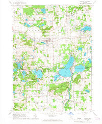 Pinckney Michigan Historical topographic map, 1:24000 scale, 7.5 X 7.5 Minute, Year 1965