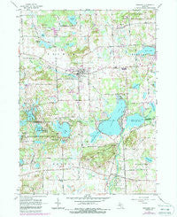 Pinckney Michigan Historical topographic map, 1:24000 scale, 7.5 X 7.5 Minute, Year 1965