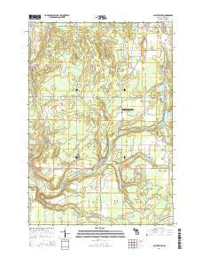 Platte River Michigan Historical topographic map, 1:24000 scale, 7.5 X 7.5 Minute, Year 2014