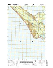 Pointe aux Chenes Michigan Historical topographic map, 1:24000 scale, 7.5 X 7.5 Minute, Year 2014