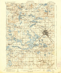 Pontiac Michigan Historical topographic map, 1:62500 scale, 15 X 15 Minute, Year 1907