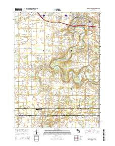 Portland South Michigan Historical topographic map, 1:24000 scale, 7.5 X 7.5 Minute, Year 2014