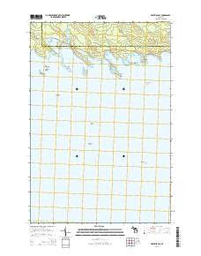 Prentiss Bay Michigan Historical topographic map, 1:24000 scale, 7.5 X 7.5 Minute, Year 2014