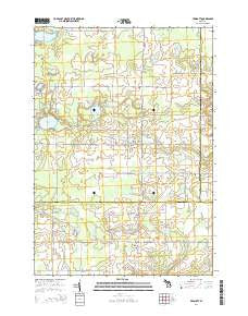 Prescott Michigan Historical topographic map, 1:24000 scale, 7.5 X 7.5 Minute, Year 2014