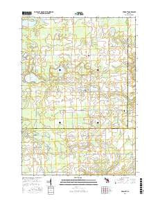 Prescott Michigan Current topographic map, 1:24000 scale, 7.5 X 7.5 Minute, Year 2016