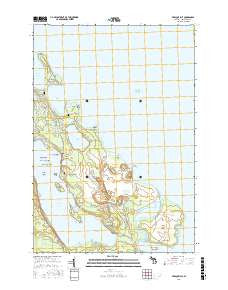 Presque Isle Michigan Current topographic map, 1:24000 scale, 7.5 X 7.5 Minute, Year 2016