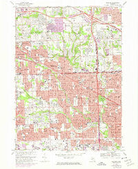Redford Michigan Historical topographic map, 1:24000 scale, 7.5 X 7.5 Minute, Year 1968