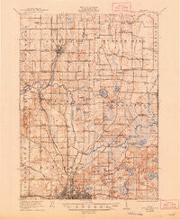 Rives Junction Michigan Historical topographic map, 1:62500 scale, 15 X 15 Minute, Year 1921