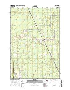Rock Michigan Current topographic map, 1:24000 scale, 7.5 X 7.5 Minute, Year 2017