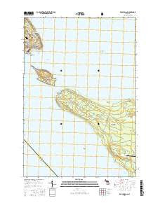 Round Island Michigan Current topographic map, 1:24000 scale, 7.5 X 7.5 Minute, Year 2017