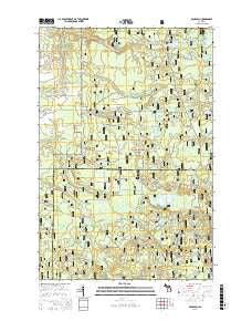 Rousseau Michigan Current topographic map, 1:24000 scale, 7.5 X 7.5 Minute, Year 2016