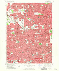 Royal Oak Michigan Historical topographic map, 1:24000 scale, 7.5 X 7.5 Minute, Year 1968