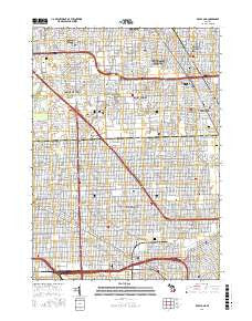 Royal Oak Michigan Current topographic map, 1:24000 scale, 7.5 X 7.5 Minute, Year 2017