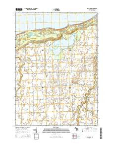 Rush Lake Michigan Historical topographic map, 1:24000 scale, 7.5 X 7.5 Minute, Year 2014