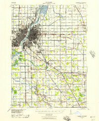 Saginaw Michigan Historical topographic map, 1:62500 scale, 15 X 15 Minute, Year 1941
