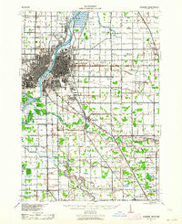 Saginaw Michigan Historical topographic map, 1:62500 scale, 15 X 15 Minute, Year 1941
