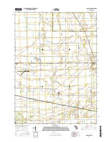 Saginaw NE Michigan Current topographic map, 1:24000 scale, 7.5 X 7.5 Minute, Year 2017