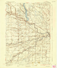 Sanford Michigan Historical topographic map, 1:62500 scale, 15 X 15 Minute, Year 1936