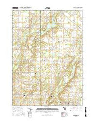 Saubee Lake Michigan Current topographic map, 1:24000 scale, 7.5 X 7.5 Minute, Year 2016