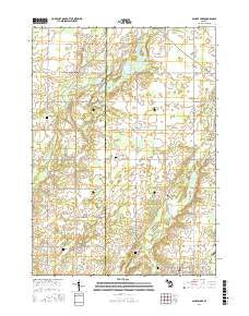 Saubee Lake Michigan Current topographic map, 1:24000 scale, 7.5 X 7.5 Minute, Year 2016