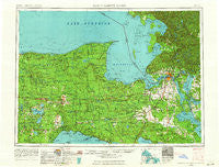 Sault Sainte Marie Michigan Historical topographic map, 1:250000 scale, 1 X 2 Degree, Year 1956