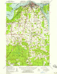 Sault Ste. Marie Michigan Historical topographic map, 1:62500 scale, 15 X 15 Minute, Year 1951