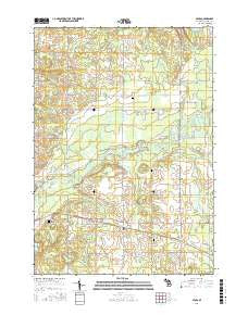 Sears Michigan Current topographic map, 1:24000 scale, 7.5 X 7.5 Minute, Year 2017